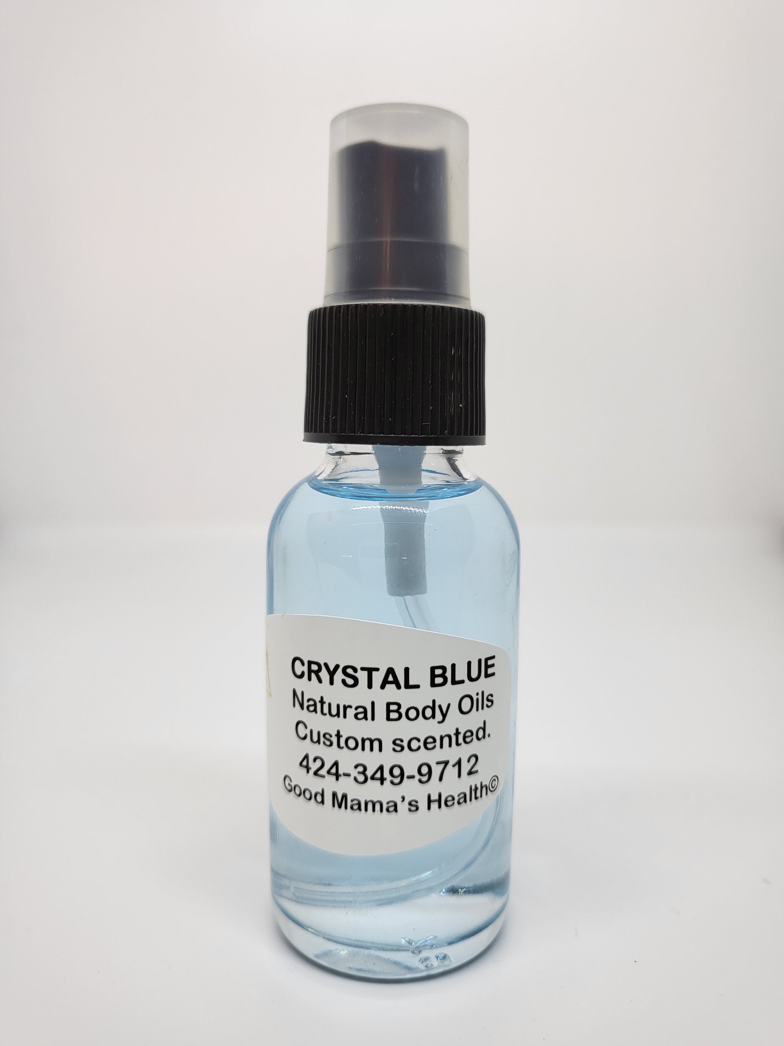 Natural Crystal Blue Body Oil Shea Butters, Roll On & Body Oil Spray Good Mama's Health